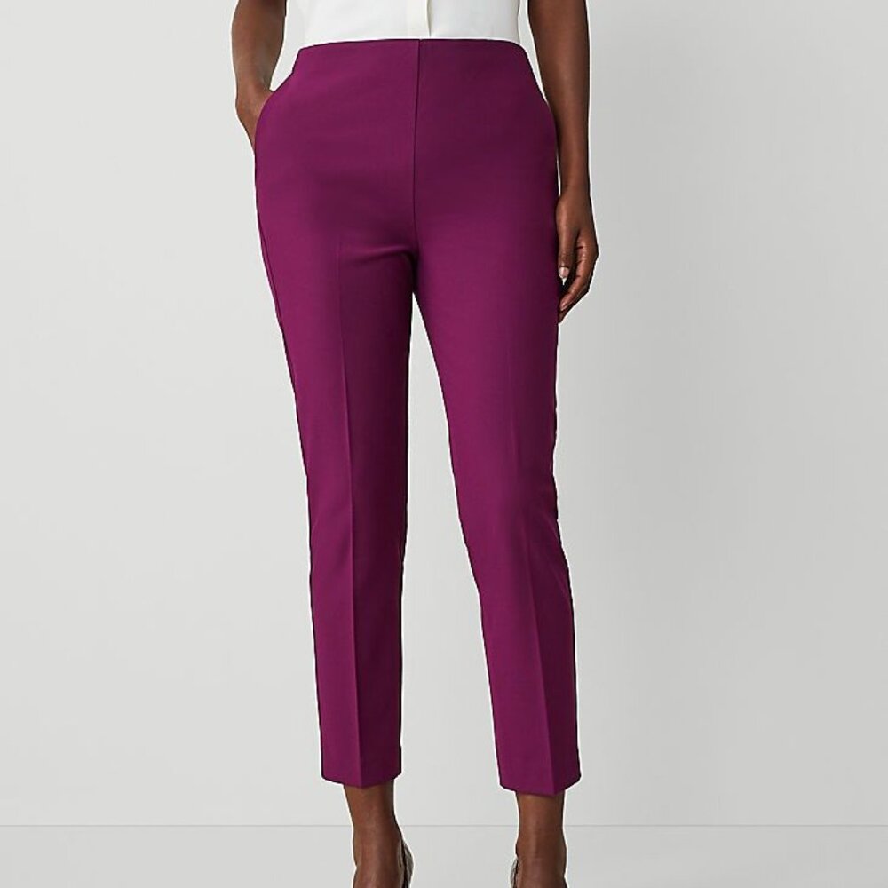 NWT Ann Taylor High Rise Side Zip Ankle Pant in Bi-Stretch